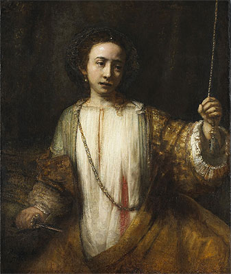 Lucretia, 1666 | Rembrandt | Painting Reproduction