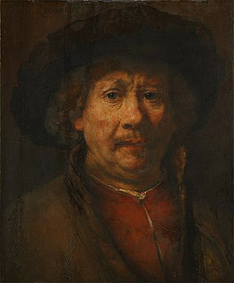 Selbstbildnis, c.1655/57 von Rembrandt | Gemälde-Reproduktion