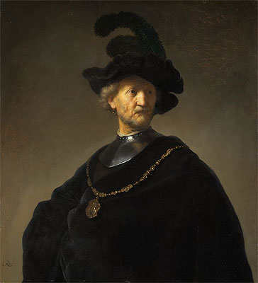 Alter Mann mit einer Goldkette | Rembrandt | Gemälde Reproduktion