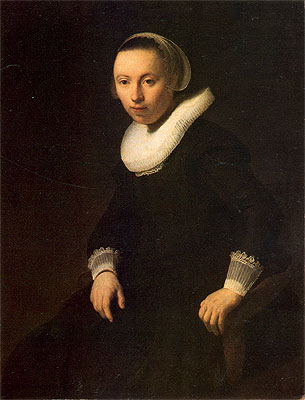 Young Woman in a Chair, 1632 | Rembrandt | Gemälde Reproduktion