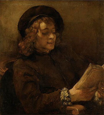 Titus Reading, c.1656/57 | Rembrandt | Painting Reproduction