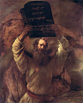 Moses Smashing the Tablets of the Law, 1659 | Rembrandt | Painting Reproduction