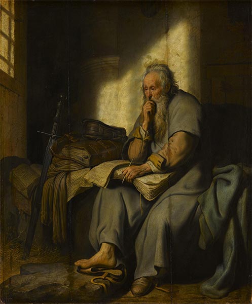 The Apostle Paul in Prison, 1627 | Rembrandt | Painting Reproduction