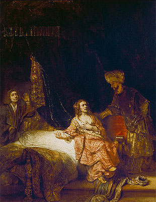 Joseph und Potiphars Frau, 1655 | Rembrandt | Gemälde Reproduktion