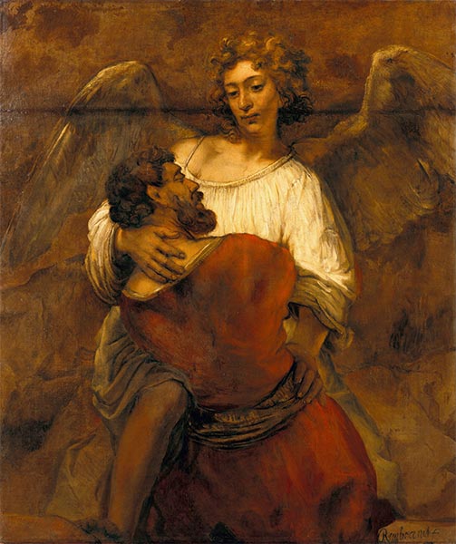 Jakob ringt mit dem Engel, c.1659/60 | Rembrandt | Gemälde Reproduktion