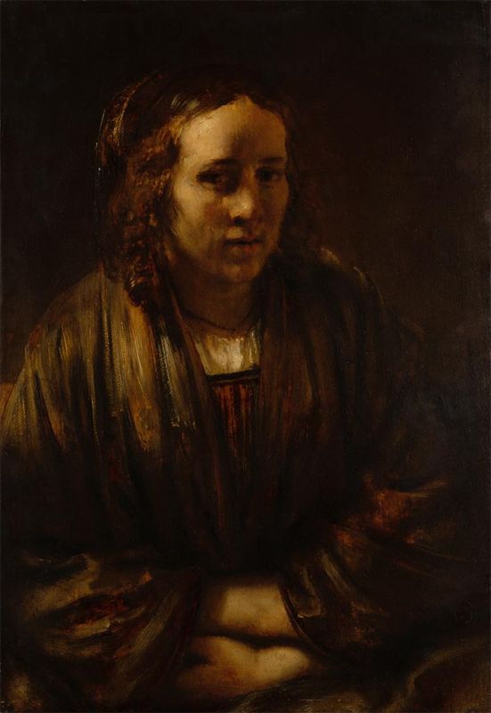 Porträt von Hendrickje Stoffels | Rembrandt | Gemälde Reproduktion