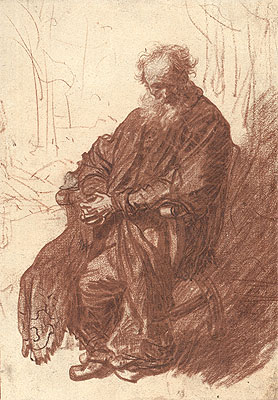 Old Man Seated in an Armchair, c.1631 | Rembrandt | Gemälde Reproduktion