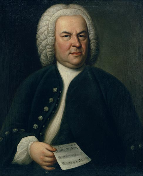 Portrait of Johann Sebastian Bach, c.1746/48 | Elias Gottlob Haussmann | Painting Reproduction