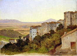 View of Olevano, c.1821/24 by Heinrich Reinhold | Painting Reproduction
