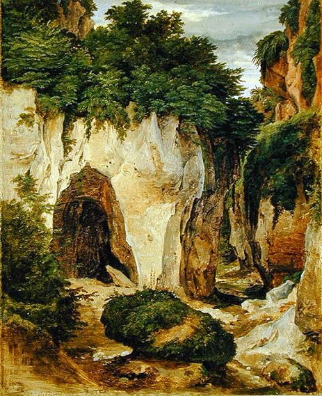 Rocks at Sorrento, 1823 | Heinrich Reinhold | Painting Reproduction
