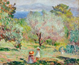 Girls in a Mediterranean Landscape, c. 1907 by Henri Lebasque | Painting Reproduction