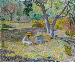 Little Girls Under the Olive Trees | Henri Lebasque | Painting Reproduction