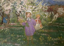 Children in a Blossoming Orchard | Henri Lebasque | Painting Reproduction