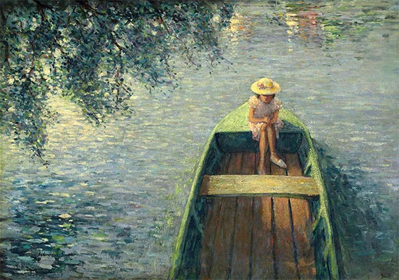 Ein Boot auf der Marne, c.1905/06 | Henri Lebasque | Gemälde Reproduktion