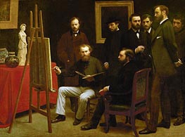 The Atelier of the Batignolies, 1870 von Fantin-Latour | Gemälde-Reproduktion