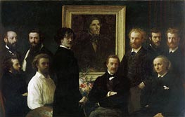 Homage to Delacroix, 1864 von Fantin-Latour | Gemälde-Reproduktion