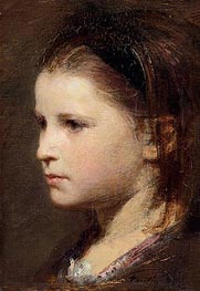Head of a Young Girl, 1870 by Fantin-Latour | Painting Reproduction