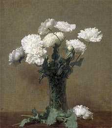 Poppies, 1891 by Fantin-Latour | Painting Reproduction