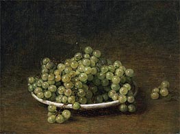 White Grapes on a Plate, 1896 by Fantin-Latour | Painting Reproduction