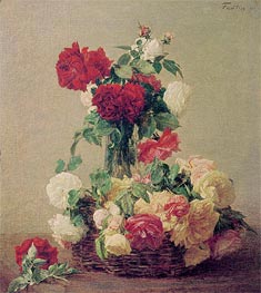Roses, 1891 von Fantin-Latour | Gemälde-Reproduktion