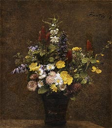 Wild Flowers, 1879 von Fantin-Latour | Gemälde-Reproduktion