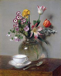 Spring Bouquet, 1865 von Fantin-Latour | Gemälde-Reproduktion
