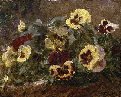 Pansies, 1903 | Fantin-Latour | Painting Reproduction