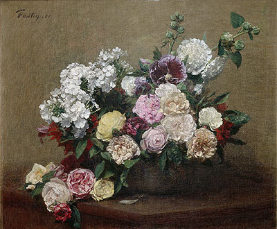 Roses, 1881 | Fantin-Latour | Painting Reproduction