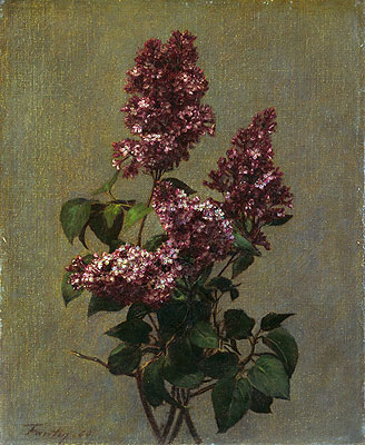 Spray of Purple Lilac, 1880 | Fantin-Latour | Gemälde Reproduktion