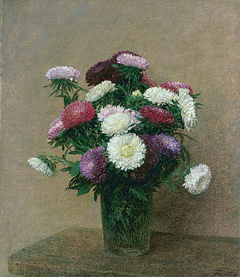 Asters, 1892 by Fantin-Latour | Painting Reproduction