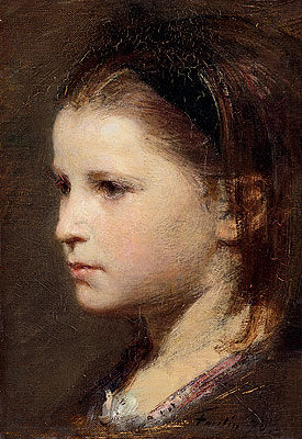 Head of a Young Girl, 1870 | Fantin-Latour | Painting Reproduction