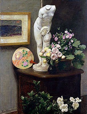 Still Life with Torso and Flowers | Fantin-Latour | Painting Reproduction
