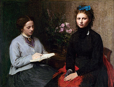 The Reading, 1870 by Fantin-Latour | Painting Reproduction