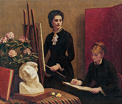 The Drawing Lesson, 1879 | Fantin-Latour | Gemälde Reproduktion