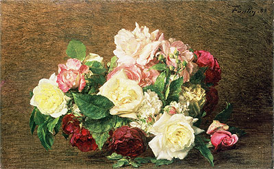 Roses, 1882 by Fantin-Latour | Painting Reproduction