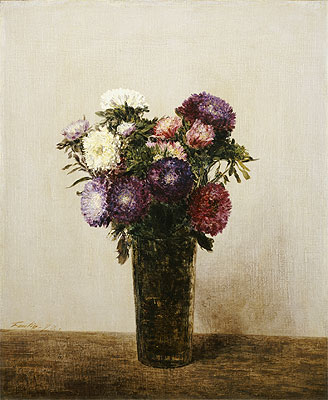 Vase of Flowers, 1872 by Fantin-Latour | Painting Reproduction