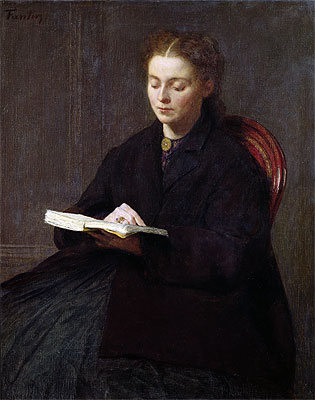 Reading, 1863 | Fantin-Latour | Painting Reproduction
