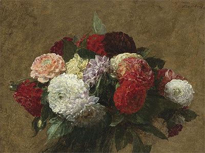 Dahlien, 1899 von Fantin-Latour | Gemälde-Reproduktion