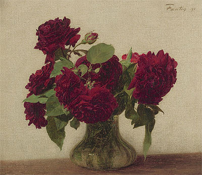 Dark Roses, 1891 | Fantin-Latour | Painting Reproduction