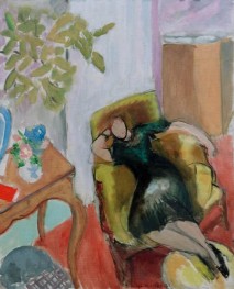 Young Woman in Black on Yellow Chair | Matisse | Painting Reproduction