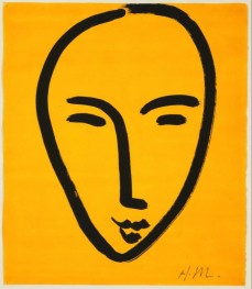 Face on Yellow Background, 1952 by Matisse | Painting Reproduction