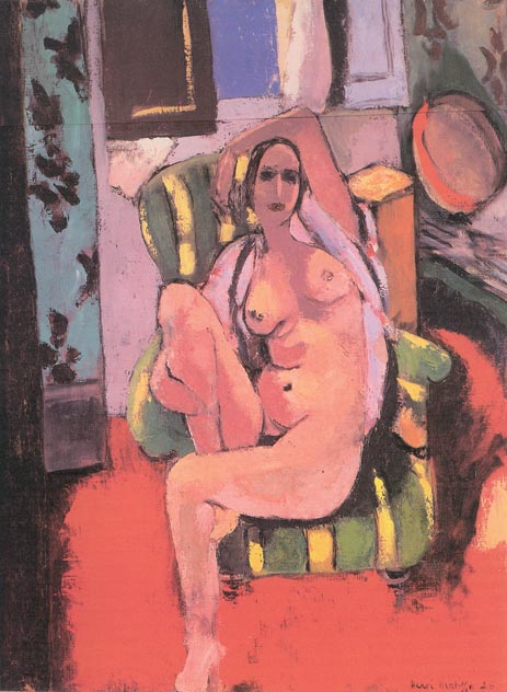 Nude with a Tambourine, 1926 by Matisse | Painting Reproduction