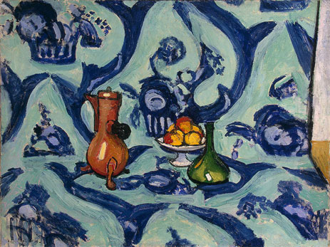 Still Life with Blue Tablecloth, 1909 | Matisse | Gemälde Reproduktion