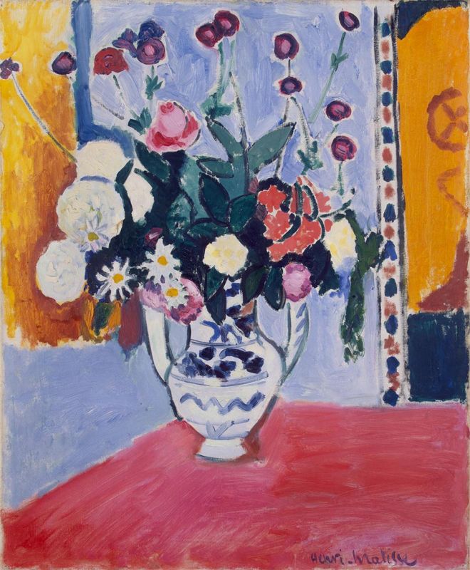 Bouquet (Vase with Two Handles), 1907 by Matisse | Painting Reproduction