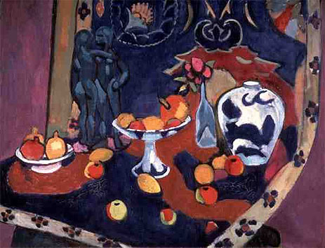 Stillleben mit Obst und einer bronzenen Statue | Matisse | Gemälde Reproduktion