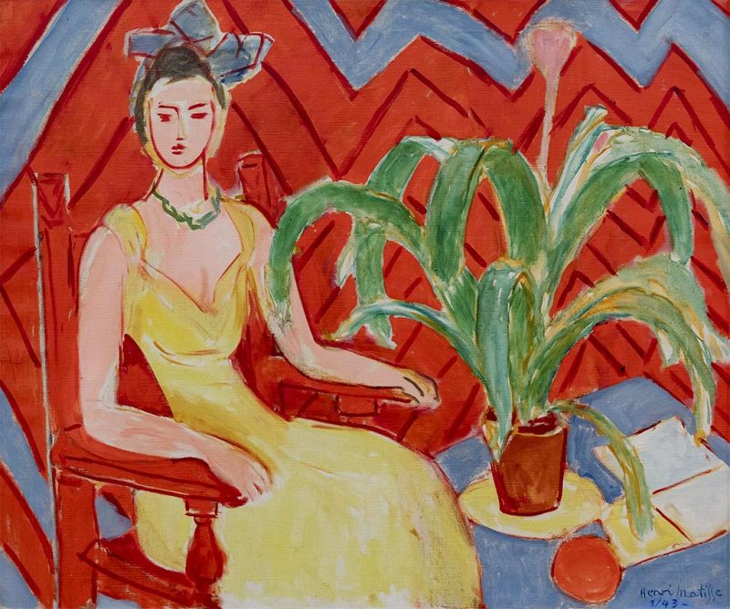 Michaella, Yellow Dress and Plant, 1943 | Matisse