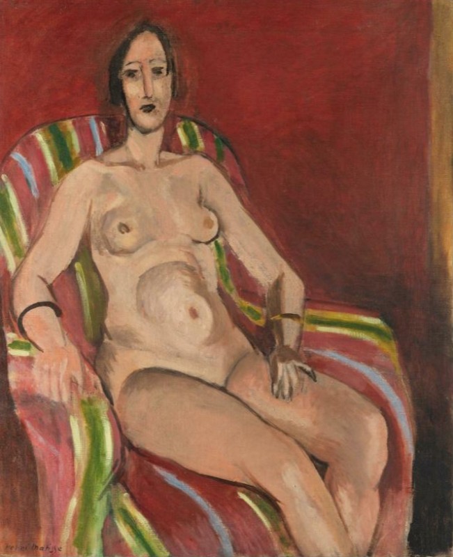 Seated Nude on Red Background, 1925 | Matisse