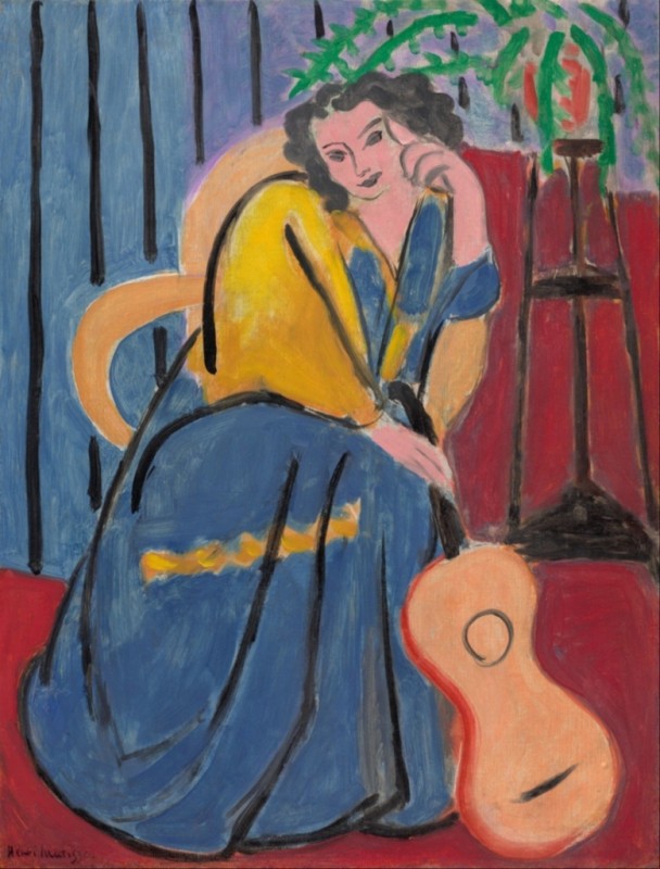 Girl in Yellow and Blue with Guitar, 1939 | Matisse