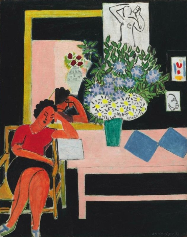 Woman Reading Against a Black Background, 1939 | Matisse