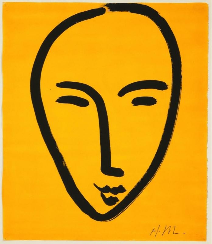 Matisse | Face on Yellow Background, 1952 Face on Yellow Background, 1952 | Matisse